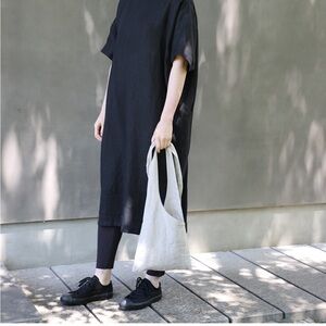 Evam Eva minimalist Japanese short sleeve mini dress